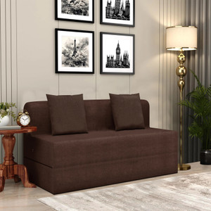 flipkart perfect homes 4x6 - feet lightweight 2 seater single foam fold out sofa cum bed