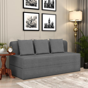 flipkart perfect homes 5x6 - feet lightweight sofa cum bed 3 seater double foam fold out sofa cum bed