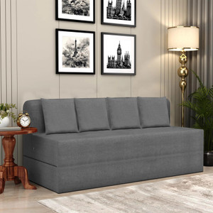 flipkart perfect homes 6x6 - feet lightweight 4 seater double foam fold out sofa cum bed