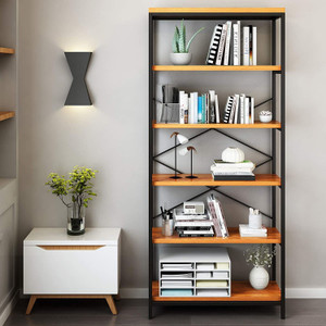flipkart perfect homes 71 tall modern bookshelf 6 foot free standing display shelving unit solid wood open book shelf