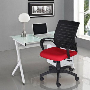 flipkart perfect homes bonzai low back office fabric office arm chair black red optional installation available