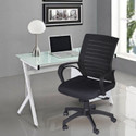 Flipkart Perfect Homes Bonzai Low Back Office Chair Fabric Office Arm Chair (Black, Optional Installation Available)
