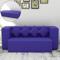 Flipkart Perfect Homes Cambridge 4 Seater Single Foam Fold Out Sofa Cum Bed (Finish Color - Blue Delivery Condition - DIY(Do-It-Yourself))