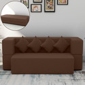 Flipkart Perfect Homes Cambridge 4 Seater Single Foam Fold Out Sofa Cum Bed (Finish Color - Brown Delivery Condition - DIY(Do-It-Yourself))