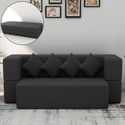 Flipkart Perfect Homes Cambridge 4 Seater Single Foam Fold Out Sofa Cum Bed (Finish Color - Dark Grey Delivery Condition - DIY(Do-It-Yourself))
