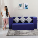 Flipkart Perfect Homes Cambridge 72x44x10 3 Seater Double Foam Fold Out Sofa Cum Bed (Finish Color - Blue Delivery Condition - DIY(Do-It-Yourself))