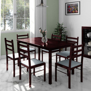 flipkart perfect homes capri solid wood 6 seater dining set