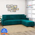 Flipkart Perfect Homes Freya RHS Fabric 6 Seater  Sofa (Finish Color - Teal, DIY(Do-It-Yourself))
