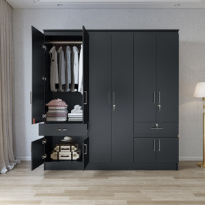 flipkart perfect homes julian engineered wood 6 door wardrobe