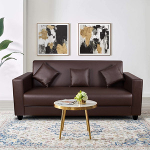 Flipkart Perfect Homes LATHER Leatherette 3 Seater