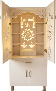flipkart perfect homes modern home templepooja unithome mandirled light engineered wood home temple height 130 pre-assembled