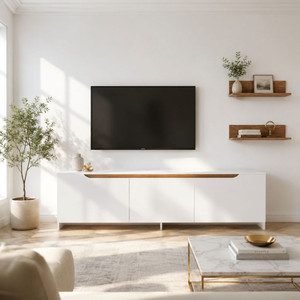 flipkart perfect homes morden tv entertainment unit with closed cabinets  open shelves engineered wood tv entertainment unit