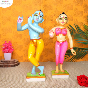 flipkart perfect homes radha krishna exquisite marble statues murtis for home dcor  pooja rooms decorative showpiece  -  36 cm