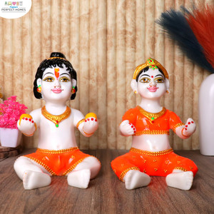 flipkart perfect homes radha krishna exquisite marble statues murtis for home dcor  pooja rooms decorative showpiece  -  27 cm