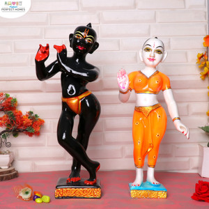 flipkart perfect homes radha krishna exquisite marble statues murtis for home dcor  pooja rooms decorative showpiece  -  43 cm
