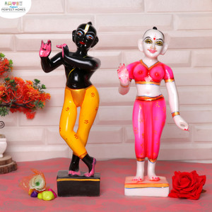 flipkart perfect homes radha krishna exquisite marble statues murtis for home dcor  pooja rooms decorative showpiece  -  30 cm