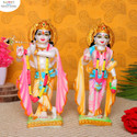 Flipkart Perfect Homes Radha Krishna Exquisite Marble Statues, Murtis, for Home Décor & pooja rooms Decorative Showpiece  -  21 cm