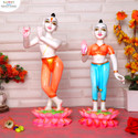 Flipkart Perfect Homes Radha Krishna Exquisite Marble Statues, Murtis, for Home Décor & pooja rooms Decorative Showpiece  -  40 cm
