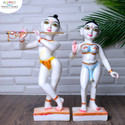 Flipkart Perfect Homes Radha Krishna Exquisite Marble Statues, Murtis, for Home Décor & pooja rooms Decorative Showpiece  -  37 cm