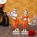 Flipkart Perfect Homes Radha Krishna Exquisite Marble Statues, Murtis, for Home Décor & pooja rooms Decorative Showpiece  -  22 cm