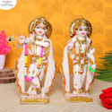 Flipkart Perfect Homes Radha Krishna Exquisite Marble Statues, Murtis, for Home Décor & pooja rooms Decorative Showpiece  -  21 cm