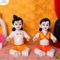 Flipkart Perfect Homes Radha Krishna Exquisite Marble Statues, Murtis, for Home Décor & pooja rooms Decorative Showpiece  -  28 cm