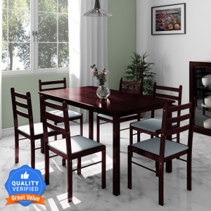 flipkart perfect homes capri solid wood 6 seater dining set