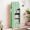 Flipkart Perfect Homes Studio Baby 5 Layer Unbreakable Material PVC With Wheels Collapsible Wardrobe PP Collapsible Wardrobe (Finish Color - A5 PRINT_GREEN::Multicolor, DIY(Do-It-Yourself))