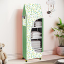 Flipkart Perfect Homes Studio Baby 5 Layer Unbreakable Material PVC With Wheels Collapsible Wardrobe PP Collapsible Wardrobe (Finish Color - A5 PRINT_GREEN::Blue, DIY(Do-It-Yourself))