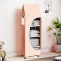 Flipkart Perfect Homes Studio Baby 5 Layer Unbreakable Material PVC With Wheels Collapsible Wardrobe PP Collapsible Wardrobe (Finish Color - A5 PRINT_ORANGE, DIY(Do-It-Yourself))