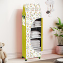 Flipkart Perfect Homes Studio Baby 5 Layer Unbreakable Material PVC With Wheels Collapsible Wardrobe PP Collapsible Wardrobe (Finish Color - A5 PRINT_YELLOW::White, DIY(Do-It-Yourself))
