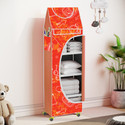 Flipkart Perfect Homes Studio Baby 5 Layer Unbreakable Material PVC With Wheels Collapsible Wardrobe PP Collapsible Wardrobe (Finish Color - A5 PRINT_ORANGE::Yellow, DIY(Do-It-Yourself))