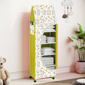 Flipkart Perfect Homes Studio Baby 6 Layer Unbreakable Material PVC With Wheels Collapsible Wardrobe PP Collapsible Wardrobe (Finish Color - A6 PRINT_YELLOW::White, DIY(Do-It-Yourself))