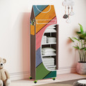 Flipkart Perfect Homes Studio Baby 6 Layer Unbreakable Material PVC With Wheels Collapsible Wardrobe PP Collapsible Wardrobe (Finish Color - A6 PRINT_BROWN::Multicolor, DIY(Do-It-Yourself))