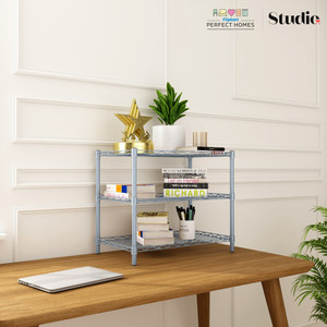 flipkart perfect homes studio book shelf metal open book shelf finish color - silver diydo-it-yourself
