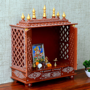 flipkart perfect homes studio home temple solid wood home temple
