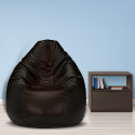 Flipkart Perfect Homes Studio Jumbo Tear Drop Bean Bag Cover  (Without Beans) (Black)