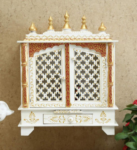 flipkart perfect homes studio wooden temple for home solid wood home temple
