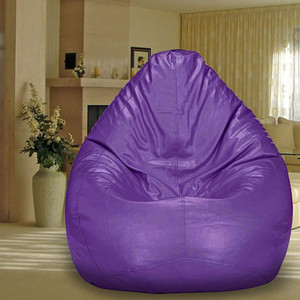 flipkart perfect homes studio xl tear drop bean bag cover  without beans purple