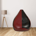 Flipkart Perfect Homes Studio XL Tear Drop Bean Bag Cover  (Without Beans) (Black, Maroon)