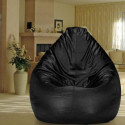 Flipkart Perfect Homes Studio XXL Tear Drop Bean Bag Cover  (Without Beans) (Black)