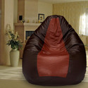 Flipkart Perfect Homes Studio XXL Tear Drop Bean Bag Cover  (Without Beans) (Brown, Tan)