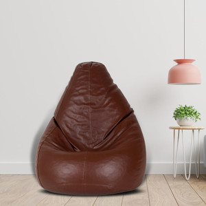 flipkart perfect homes studio xxxl tear drop bean bag cover  without beans tan