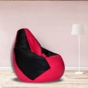 Flipkart Perfect Homes Studio XXXL Tear Drop Bean Bag Cover  (Without Beans) (Pink, Black)