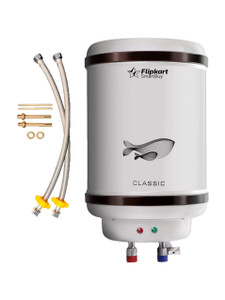 flipkart smartbuy classic - 10l 10 l storage water geyser bee 4 star rated with free installation pipes and kit
