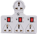 Flipkart SmartBuy 4 UNIVERSAL SOCKET 3 SWITCH MULTI PLUG EXTENSION BOARD 6 A Three Pin Socket