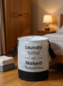 Flipkart SmartBuy 45 L Grey, Black Laundry Basket