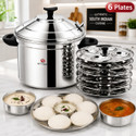 Flipkart SmartBuy Idly Maker Induction and Gastove Compatible Induction & Standard Idli Maker (6 Plates, 24 Idlis )