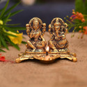 Flipkart SmartBuy Laxmi Ganesh Idol showpiece -Brass Diya Oil Lamp For Diwali Puja Aluminium Table Diya