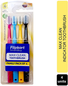 flipkart smartbuy max clean soft toothbrush pack of 4